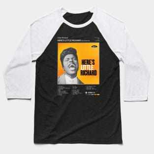 Little Richard - Here's Little Richard Tracklist Album Baseball T-Shirt